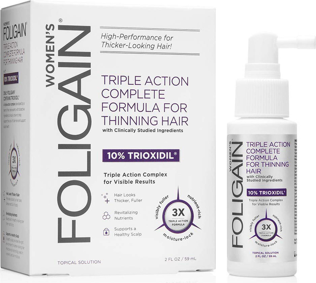 фото Средство для лечения кожи головы и волос для женщин Foligain Hair Regrowth With 10% Trioxidil, 59 мл