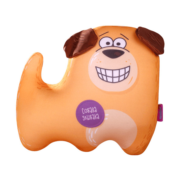 Игрушка антистресс Мнушки «Собака с эмоциями на лапках» оранжевый