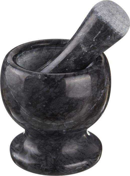 фото Ступка с пестиком Agness Black Marble, 925-103, черный, диаметр 9 см