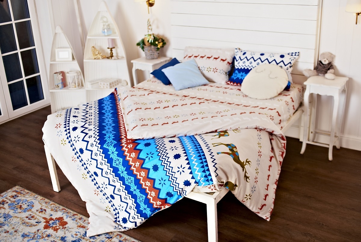 фото Комплект постельного белья ТМ Текстиль Скандинавия, разноцветный