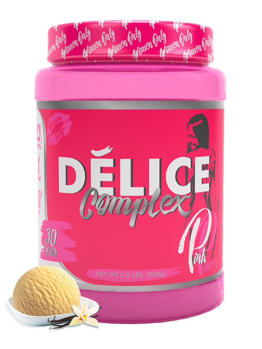 фото PinkPower / Пятикомпонентный протеиновый десерт Delice 900 г, Ванильное мороженное Steelpower nutrition