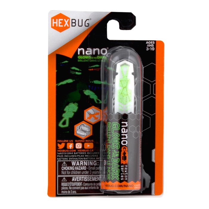 фото Игрушечный робот HEXBUG "Nano" светящийся в темноте белый