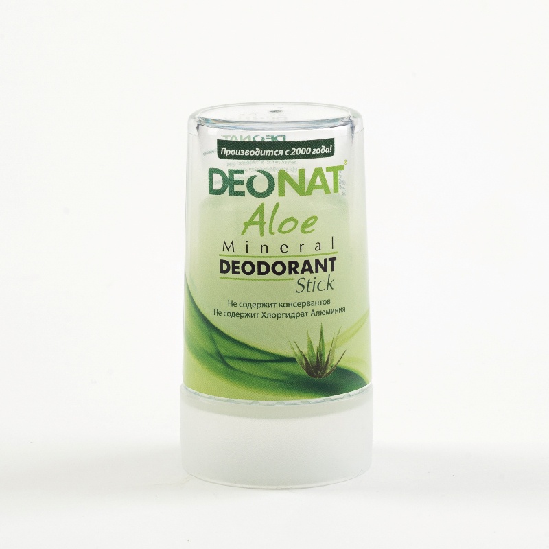 фото Дезодорант ДеоНат "ДеоНат" с натуральным соком АЛОЭ, стик зеленый, 40 гр.