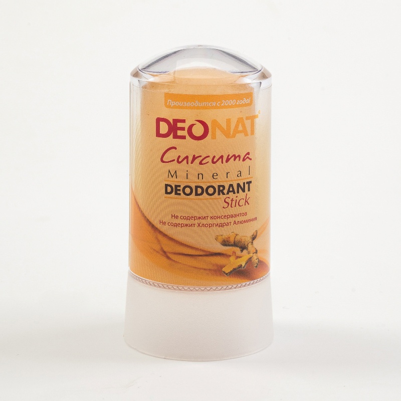 фото Дезодорант ДеоНат "ДеоНат" с куркумой, желтый стик, 60 гр.