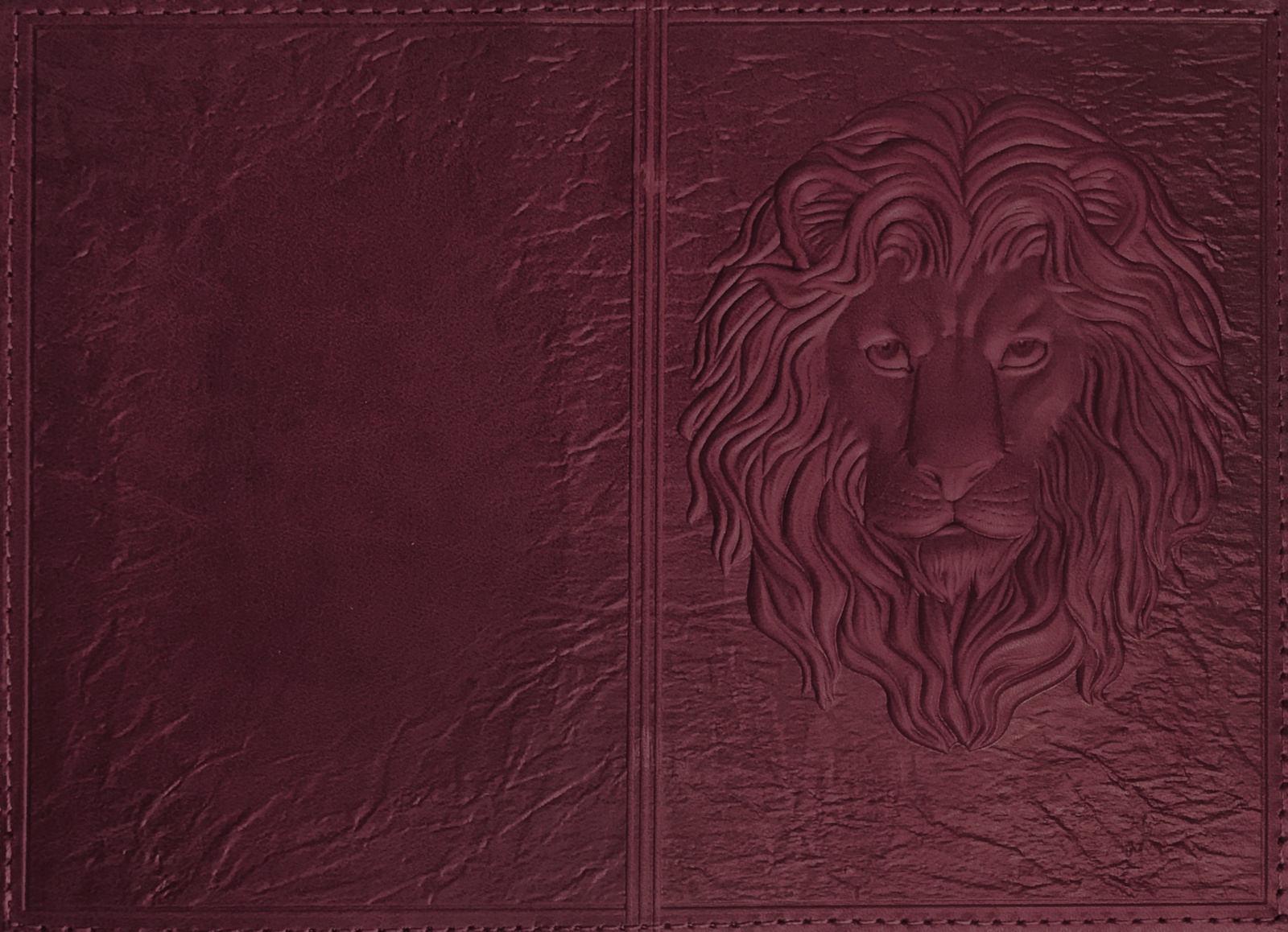 фото Обложка для паспорта TRIWESTA Лев, бордовый
