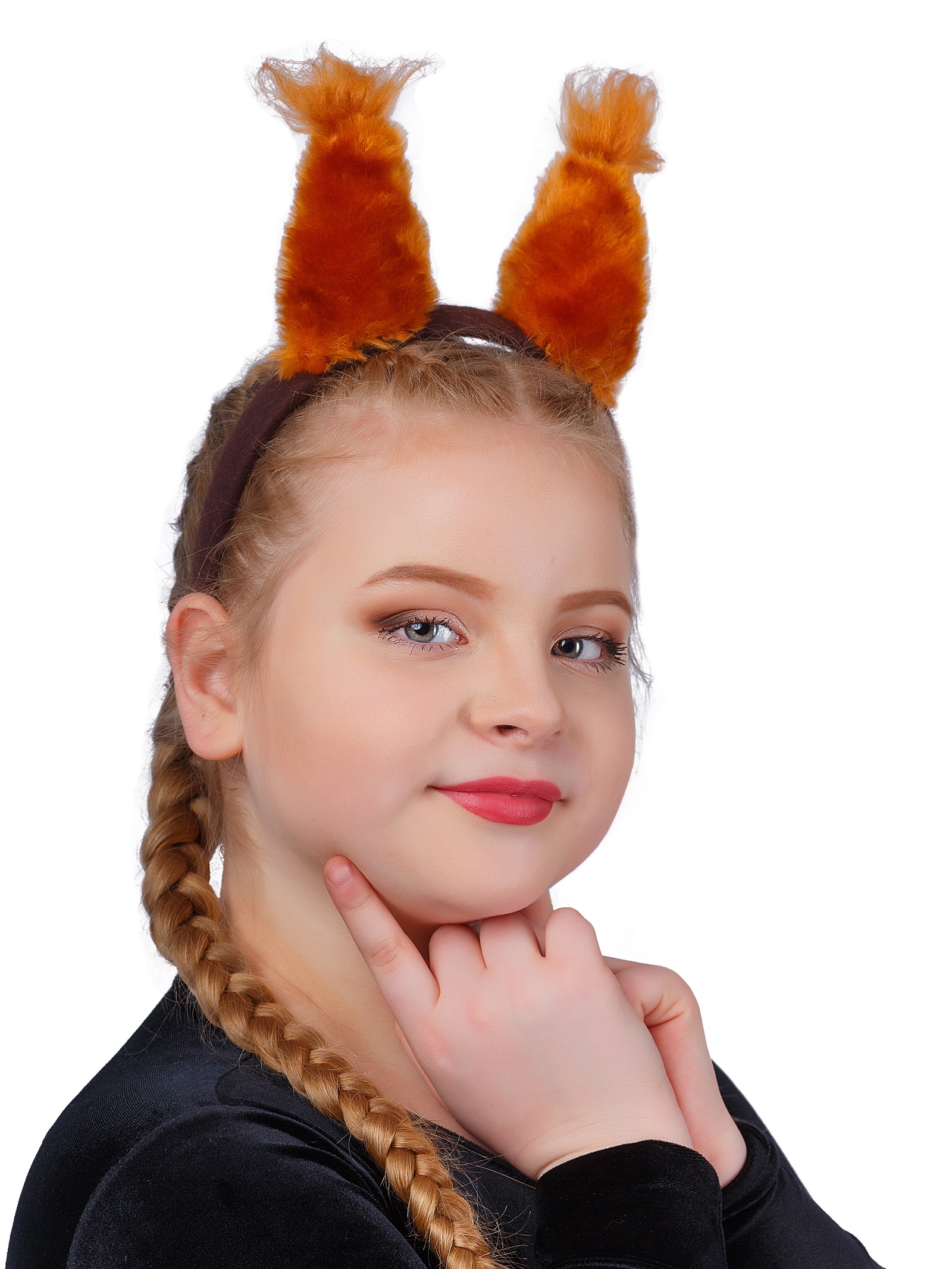 фото Аксессуар для детского праздника Gala-Вальс Ободок ушки Белки, коричневый