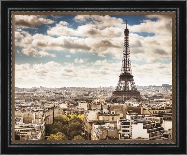 фото Картина Экорамка Облачное небо над Парижем 60x50 см