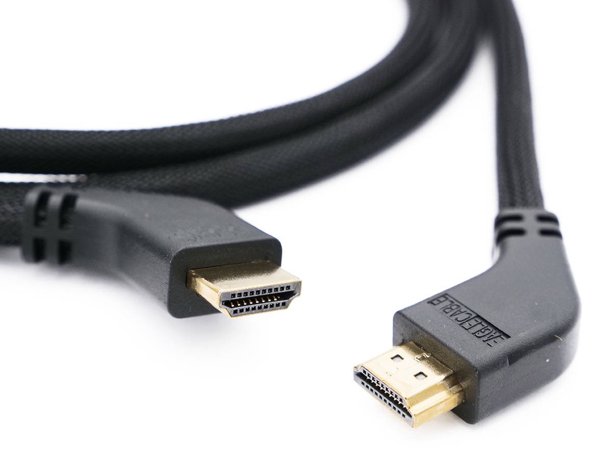 фото Видео кабель Eagle Cable Deluxe II HDMI 2.0 Angled 1,6 м. разъем 90° HDMI (M) - HDMI (M)