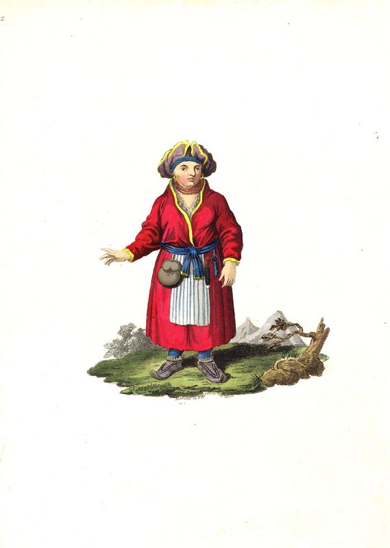 фото Гравюра Эдвард Хардинг Лапландка (лапландцы, саамы,лопари). Смешанная техника. Англия, Лондон, 1803 год