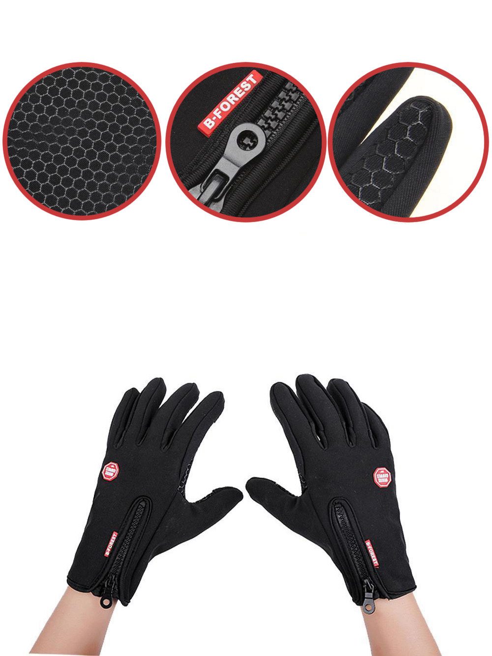 фото Велоперчатки MoscowCycling MC-GLOVE-01-L, черный