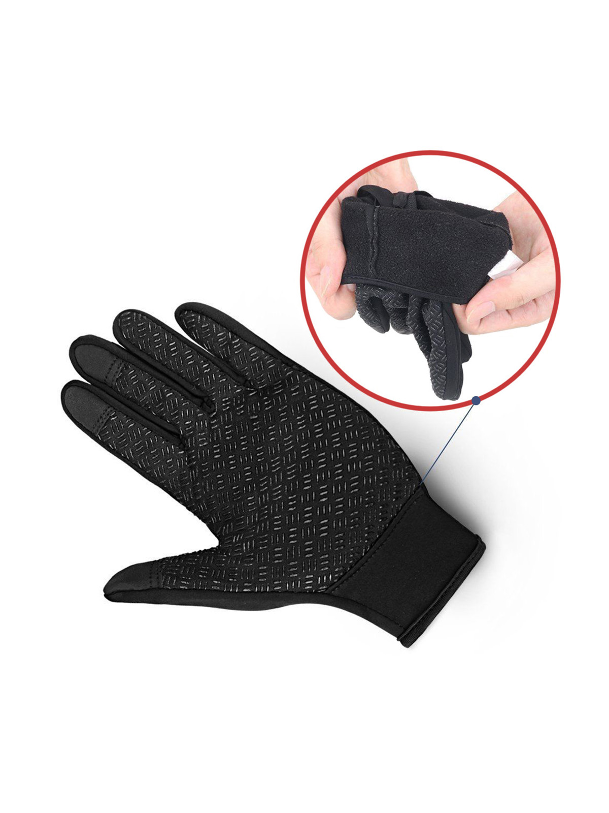 фото Велоперчатки MoscowCycling MC-GLOVE-01-L, черный