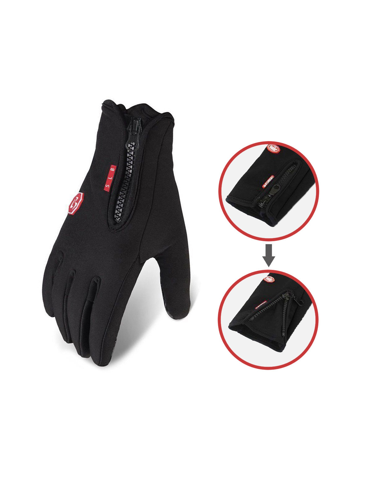 фото Велоперчатки MoscowCycling MC-GLOVE-01-L, черный