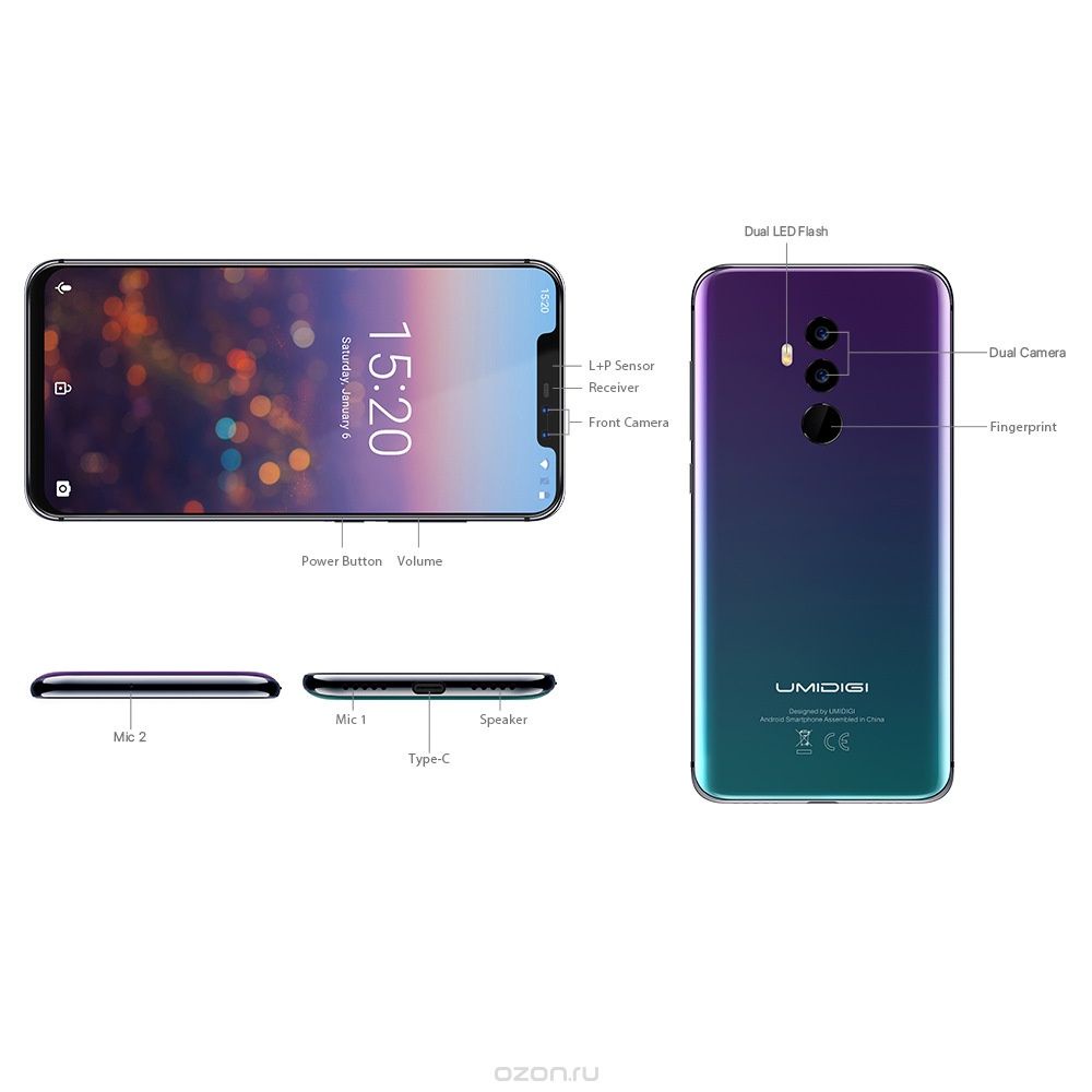 фото Смартфон UMIDIGI Z2 Pro 6/128GB, зеленый, синий