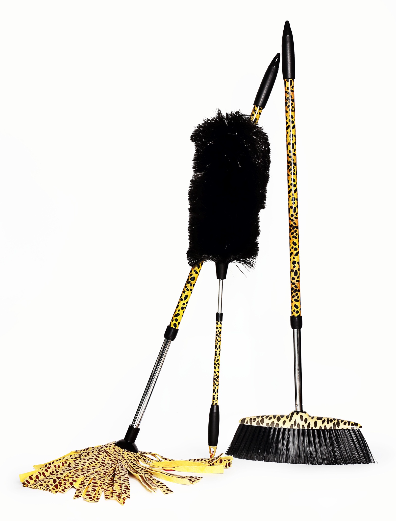 Комплект для уборки Vigar Набор для уборки с телескопическими ручками Grafika желтый, желтый, черный