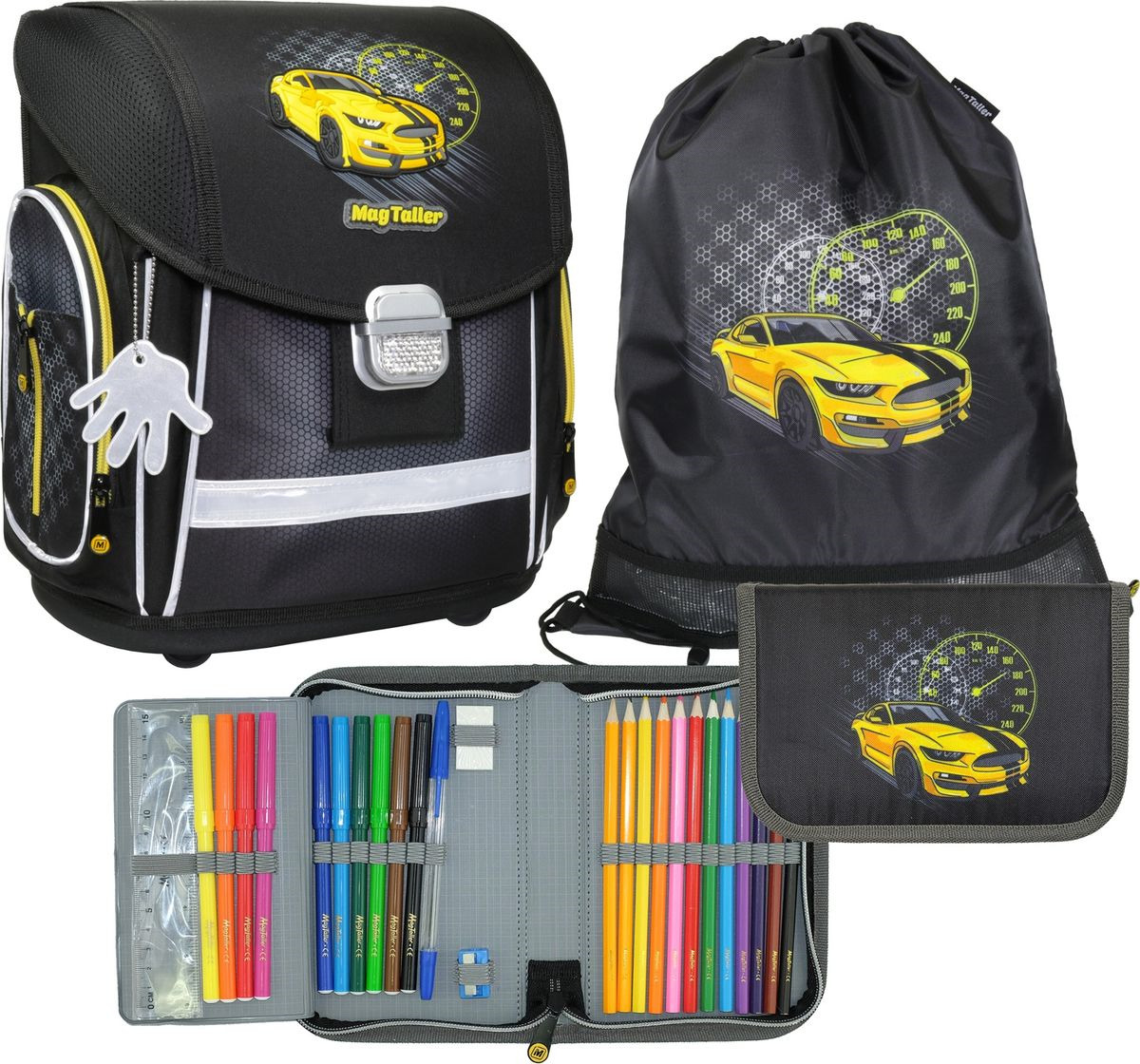Ранец школьный MagTaller Evo Racing, с наполнением, 21815-06, черный, 37 х 30 х 21 см Ранец школьный MagTaller Evo Racing, с наполнением, 21815-06, черный, 37 х 30 х 21 см