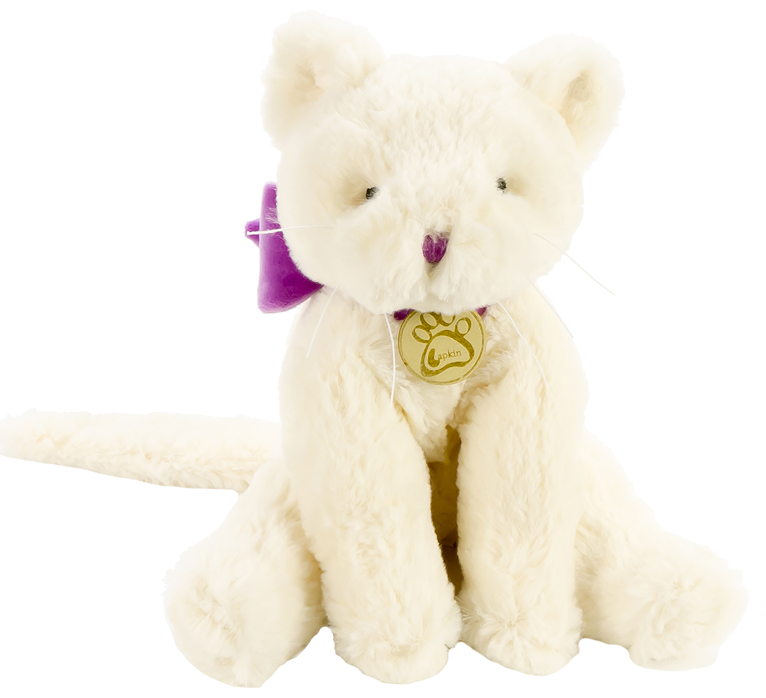 Мягкая игрушка Lapkin Кот 30см белый/фиолетовый (AT365121)