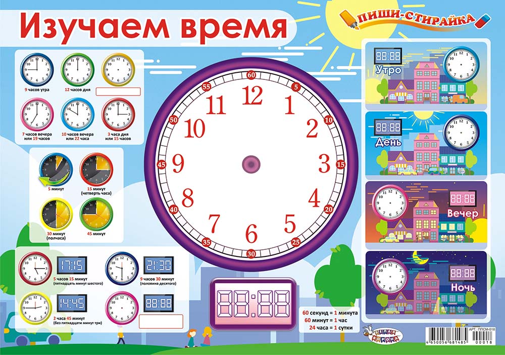 Таблица для изучения времени
