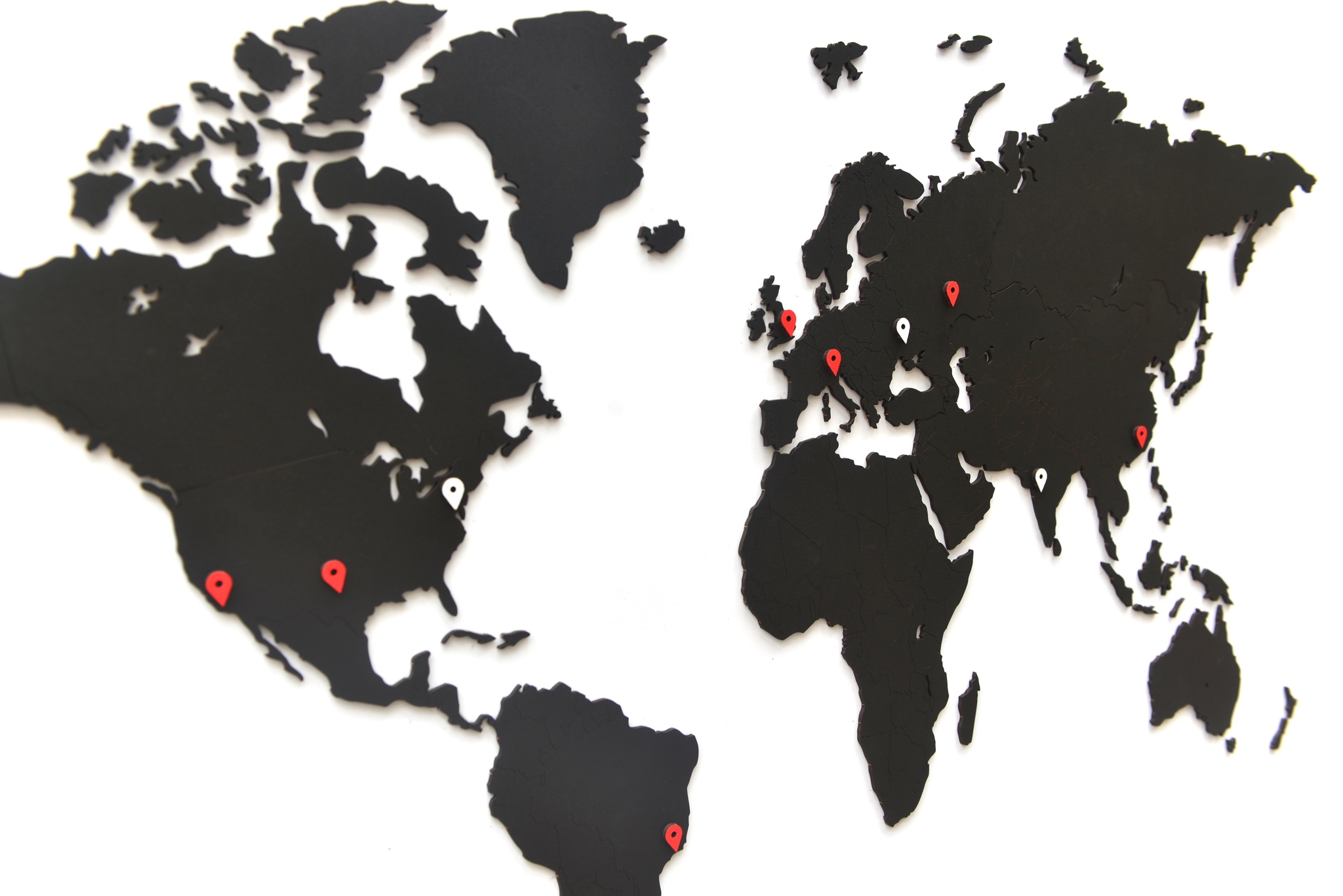 фото Карта мира декоративная Wall Decoration Black 90x54 cm, черный Mi-mi