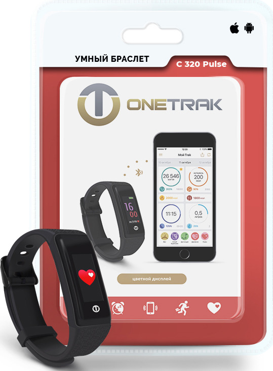 фото Фитнес-браслет Onetrak C030 Pulse, черный