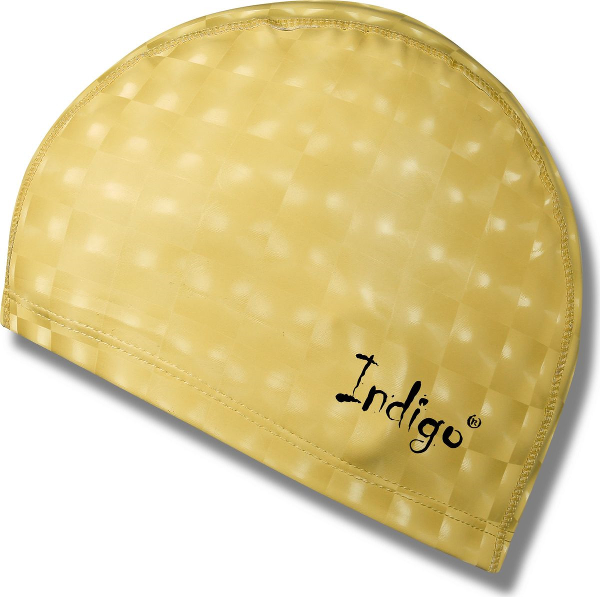 Шапочка для плавания Indigo, с эффектом 3D, IN047, желтый