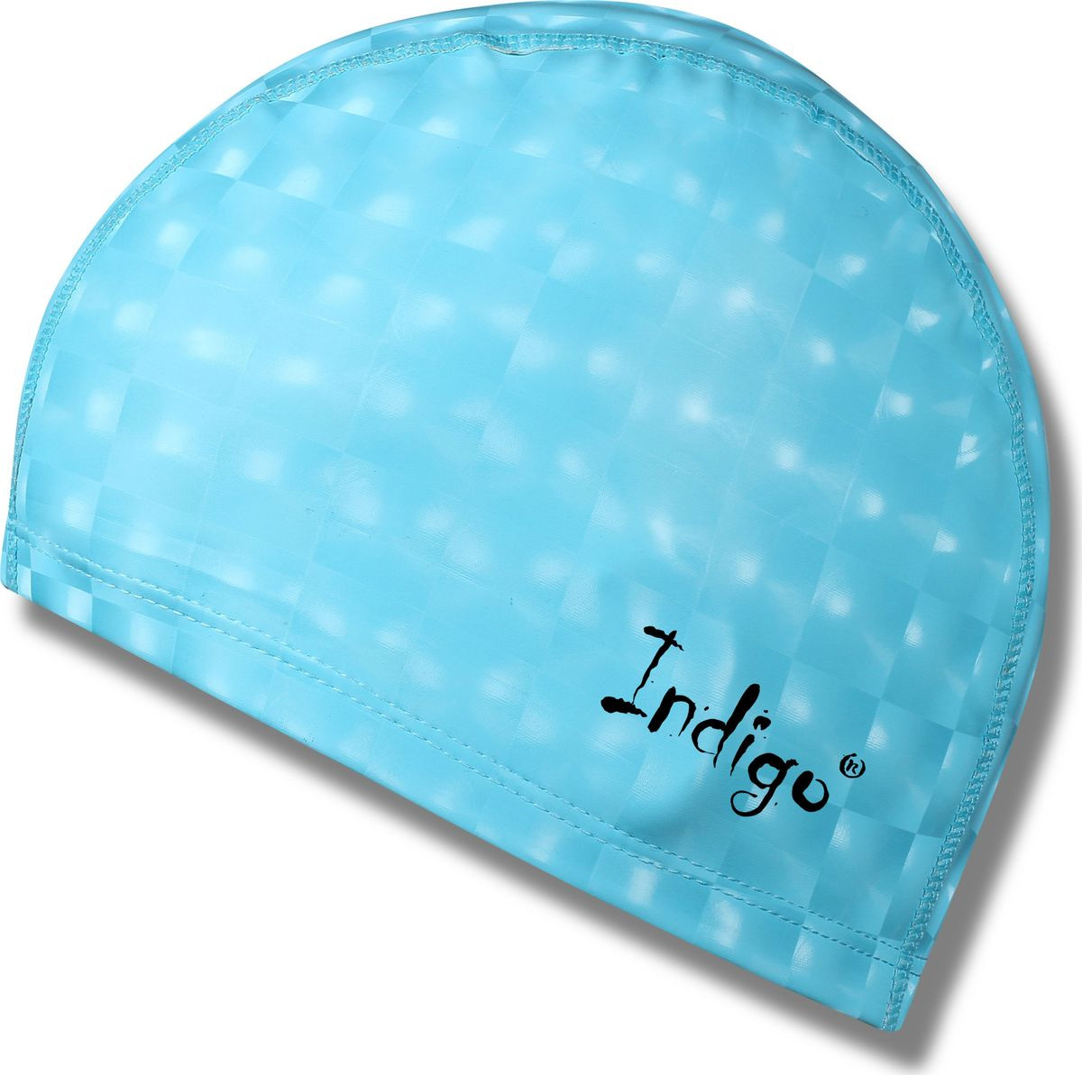 Шапочка для плавания Indigo, с эффектом 3D, IN047, голубой