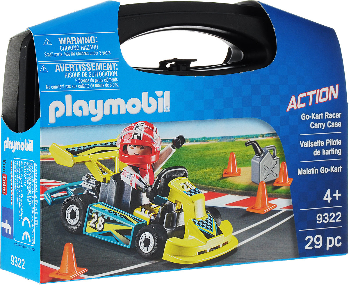 Пластиковый конструктор Playmobil Возьми с собой Автомобили Картинг, 9322pm