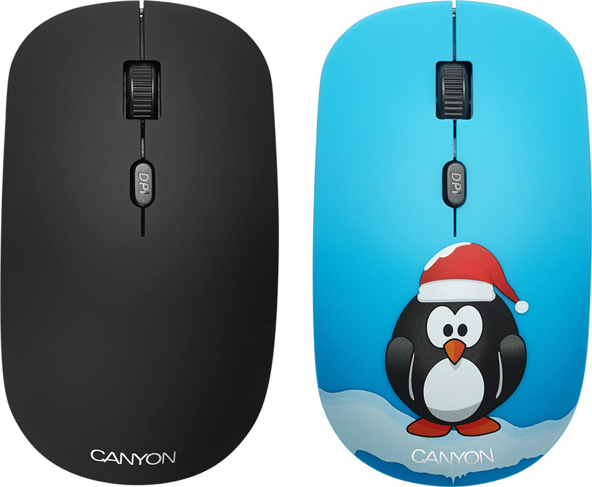 фото Мышь беспроводная Canyon Penguin CND-CMSW401PG, черная