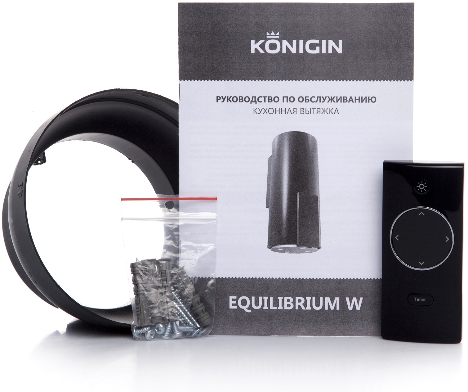 фото Кухонная вытяжка Konigin Equilibrium W White Glass