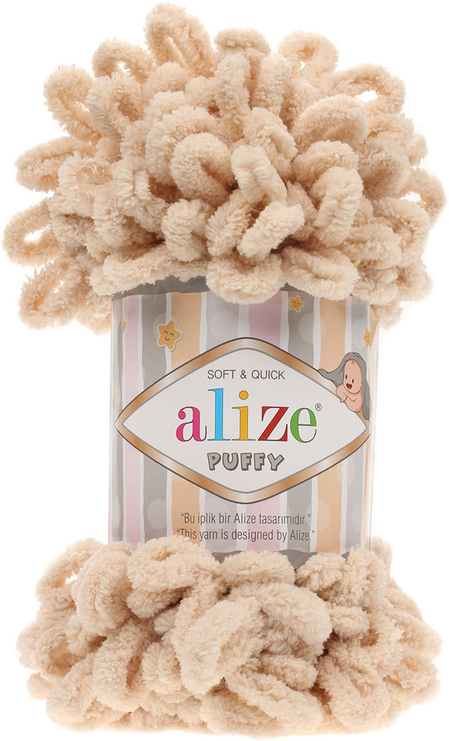 фото Пряжа Alize Puffy, 7722479, 310 медовый, 100 г, 9,2 м, 5 шт