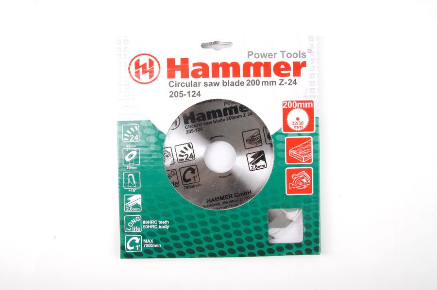 фото Диск пильный Hammer Flex 205-124, по дереву, CSB WD 200 мм