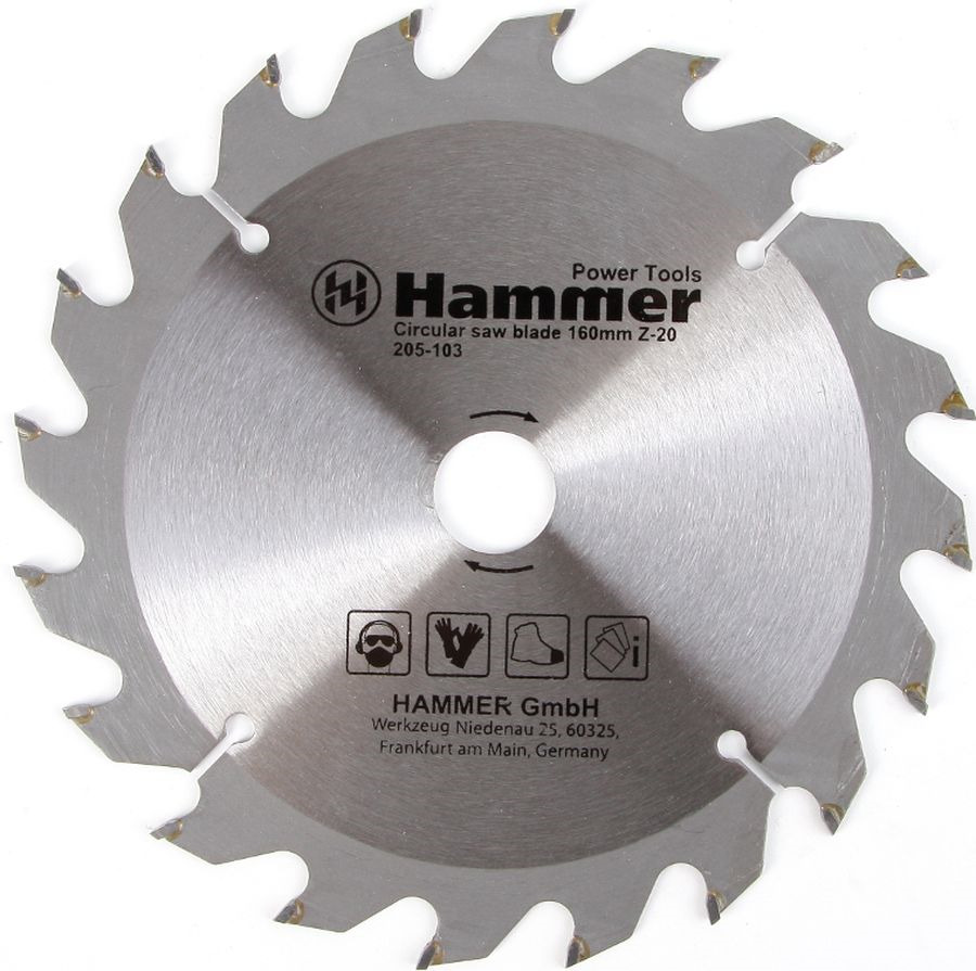 фото Диск пильный Hammer Flex 205-103, по дереву, CSB WD 160 мм