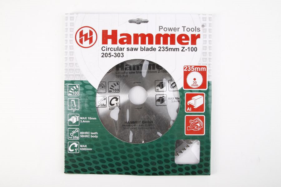 фото Диск пильный Hammer Flex 205-303, по алюминию, CSB AL 235 мм