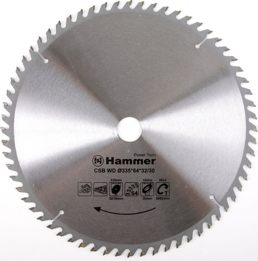 фото Диск пильный Hammer Flex 205-121, по дереву, CSB WD 335 мм