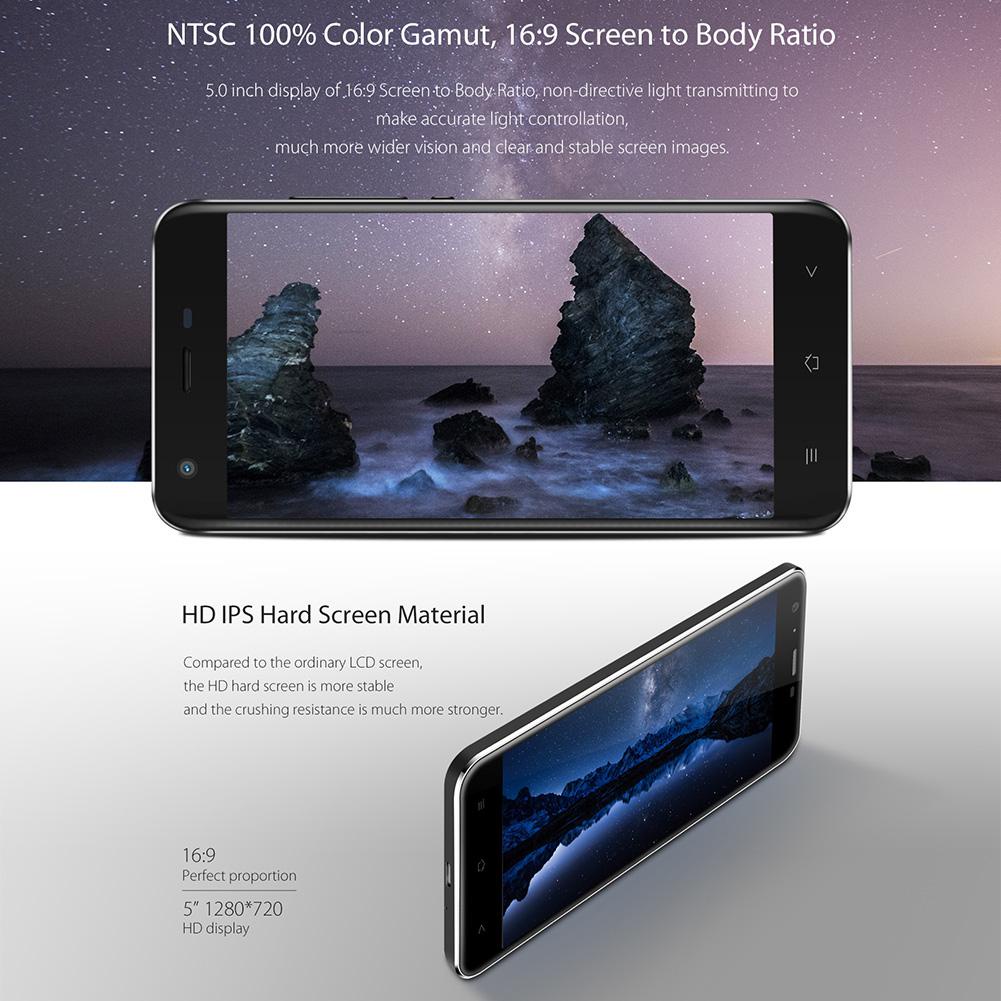 фото Четырехъядерный Android 7.0 3G-телефон Blackview A7 Pro с ОЗУ 2 ГБ ROM 16 ГБ (черный)