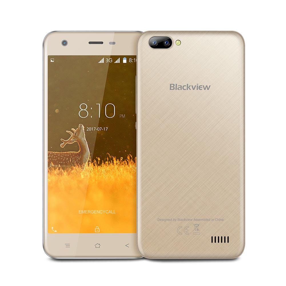 фото Четырехъядерный Android 7.0 3G-телефон Blackview A7 Pro с оперативной памятью 2 ГБ ROM 16 ГБ (золотой)