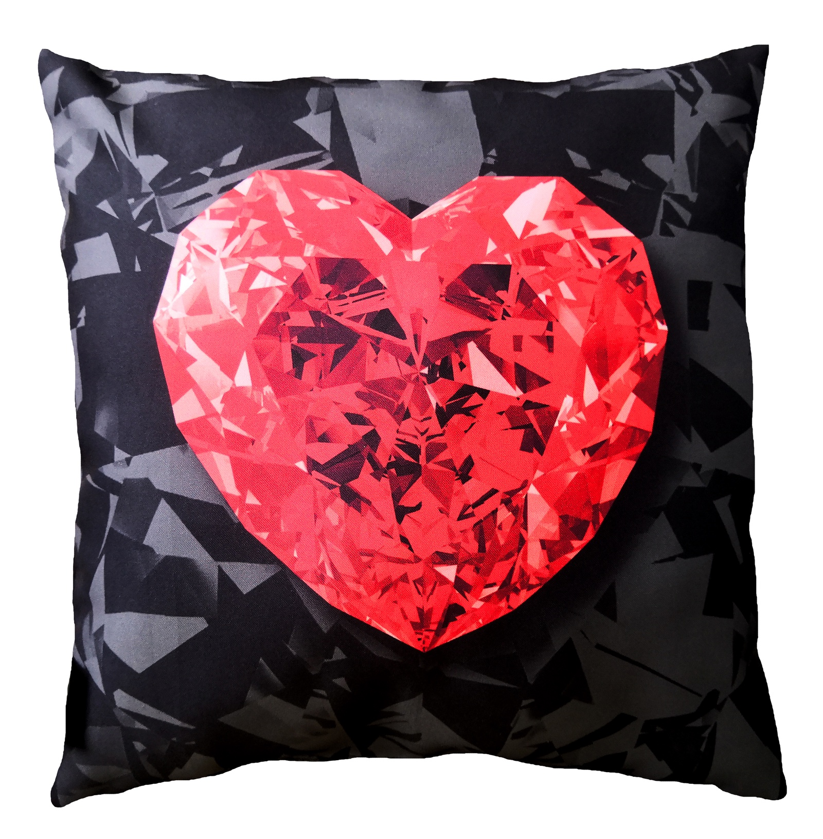 Подушка декоративная KARO Сердце 3D, черный