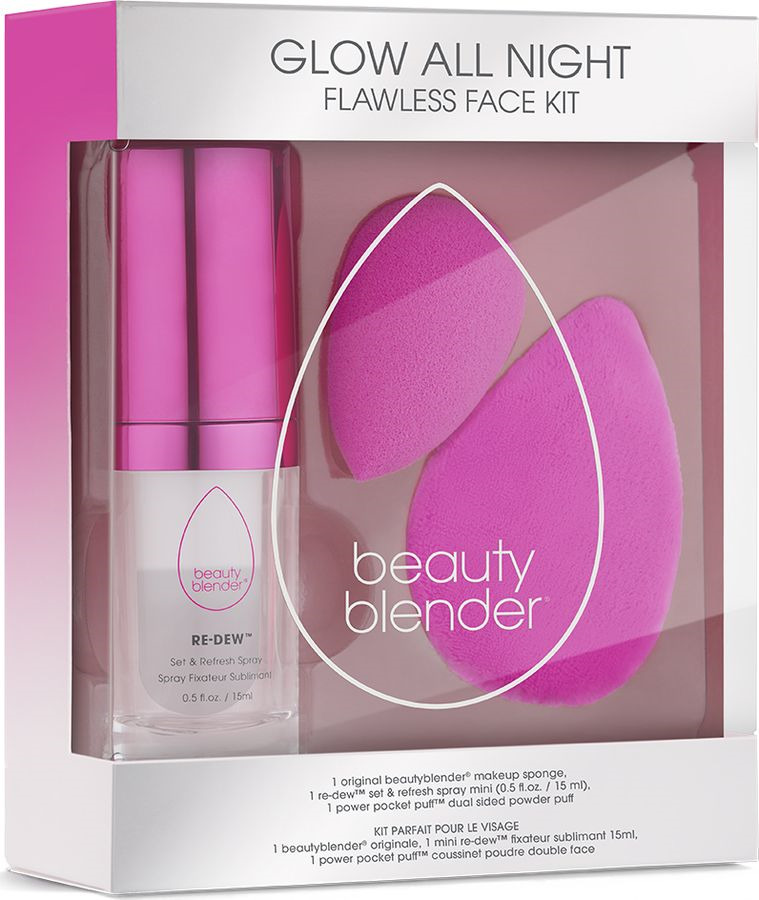 фото Набор для макияжа Beautyblender Glow All Night, розовый, 3 предмета