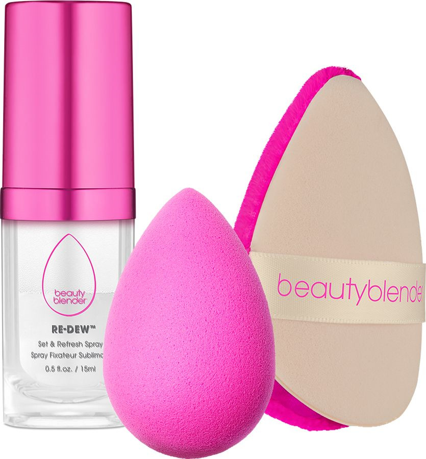 фото Набор для макияжа Beautyblender Glow All Night, розовый, 3 предмета