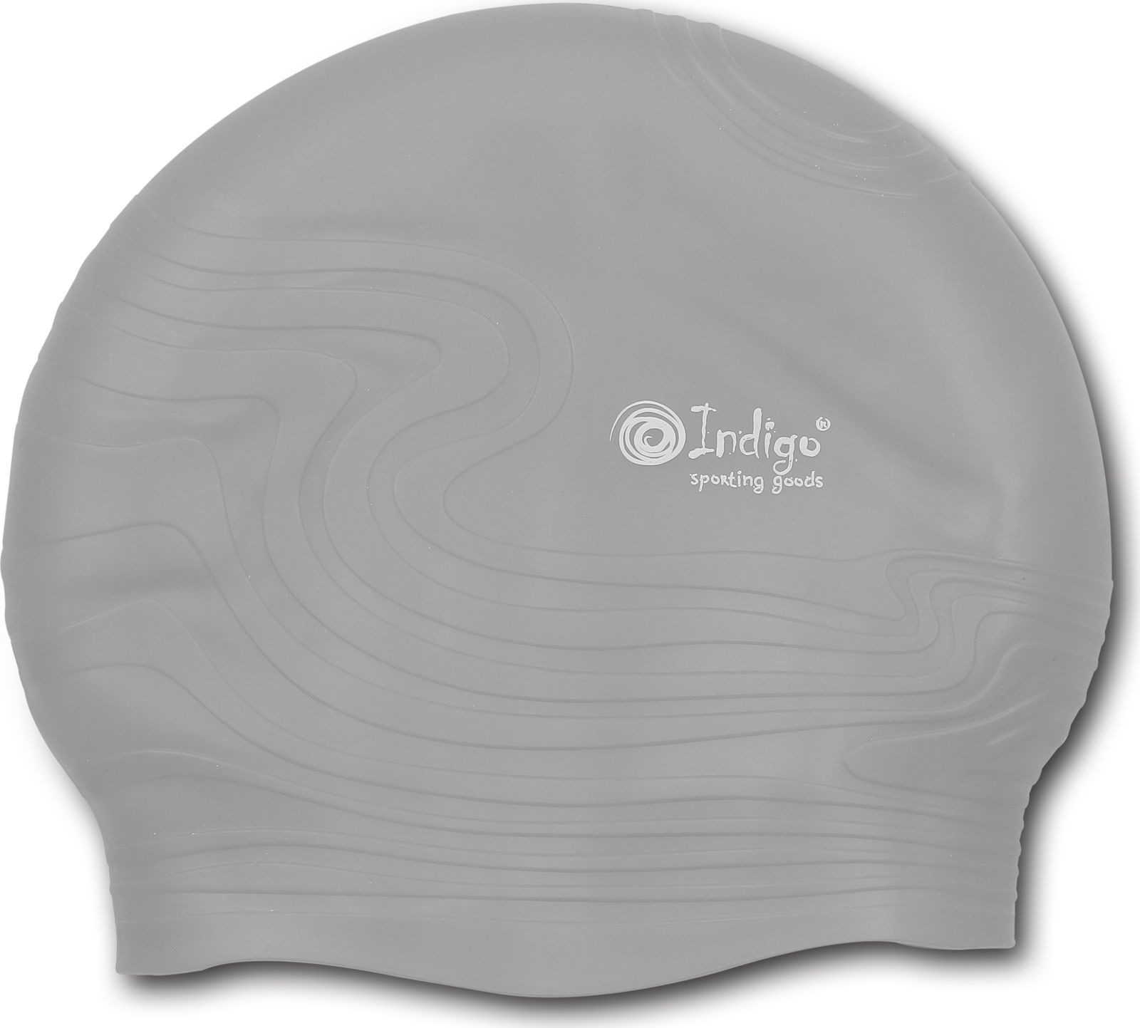 Шапочка для плавания детская Indigo Волна, SC301, серый