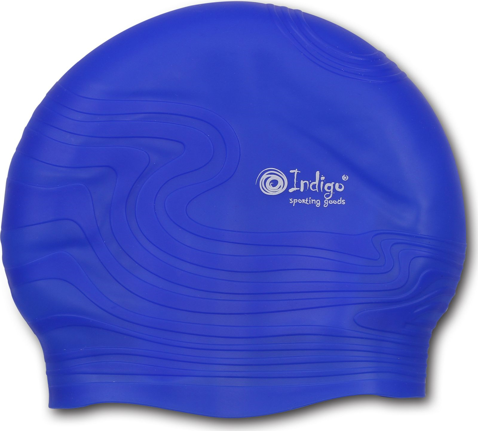 Шапочка для плавания детская Indigo Волна, SC303, синий