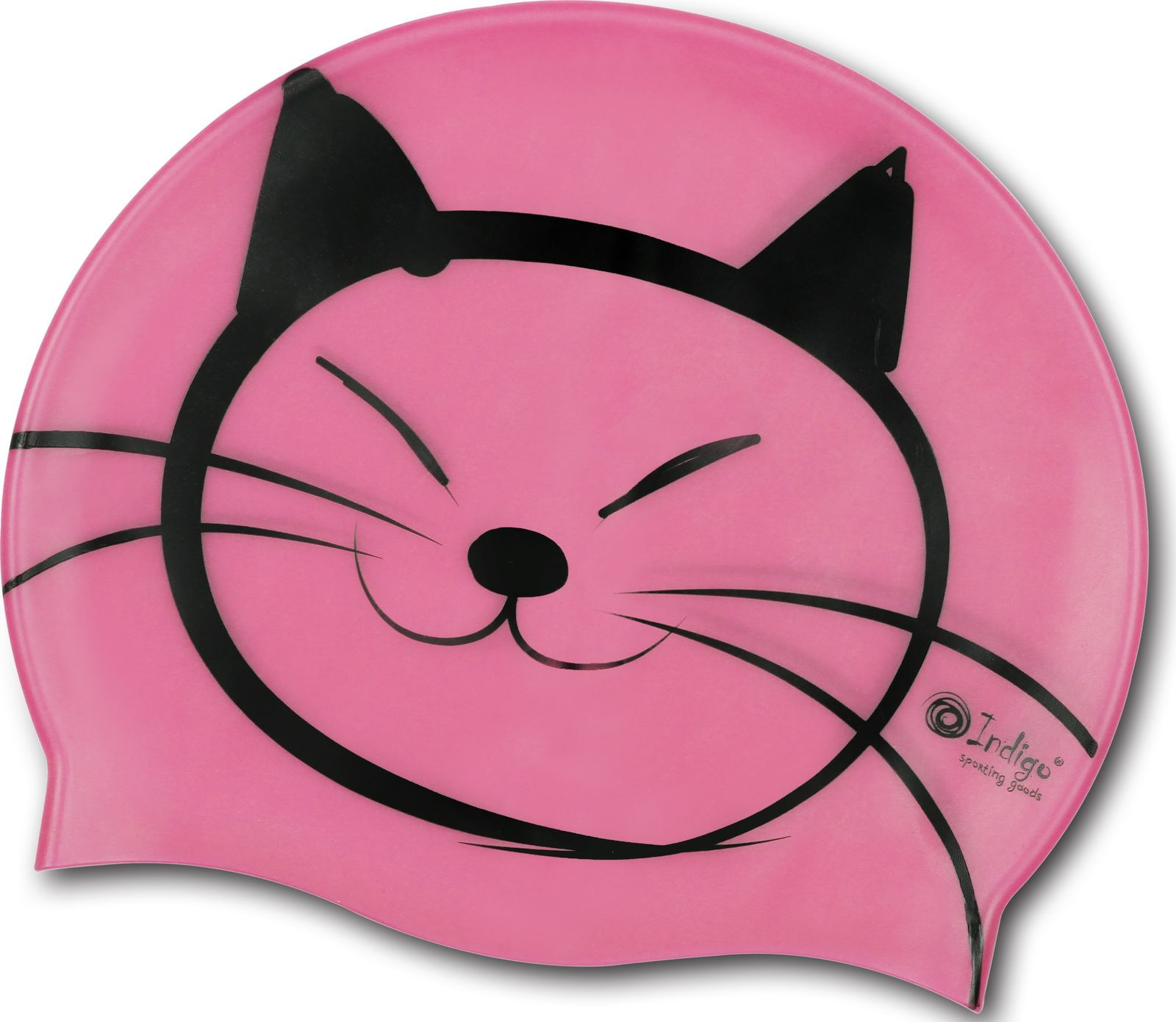 Шапочка для плавания детская Indigo Котик, SCCT505, розовый