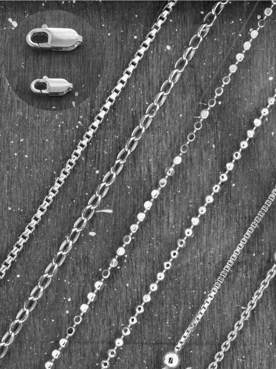 фото Цепочка Серебряная Венеция Шарики (перлина), серебро 925, 50 см, 2880R120L