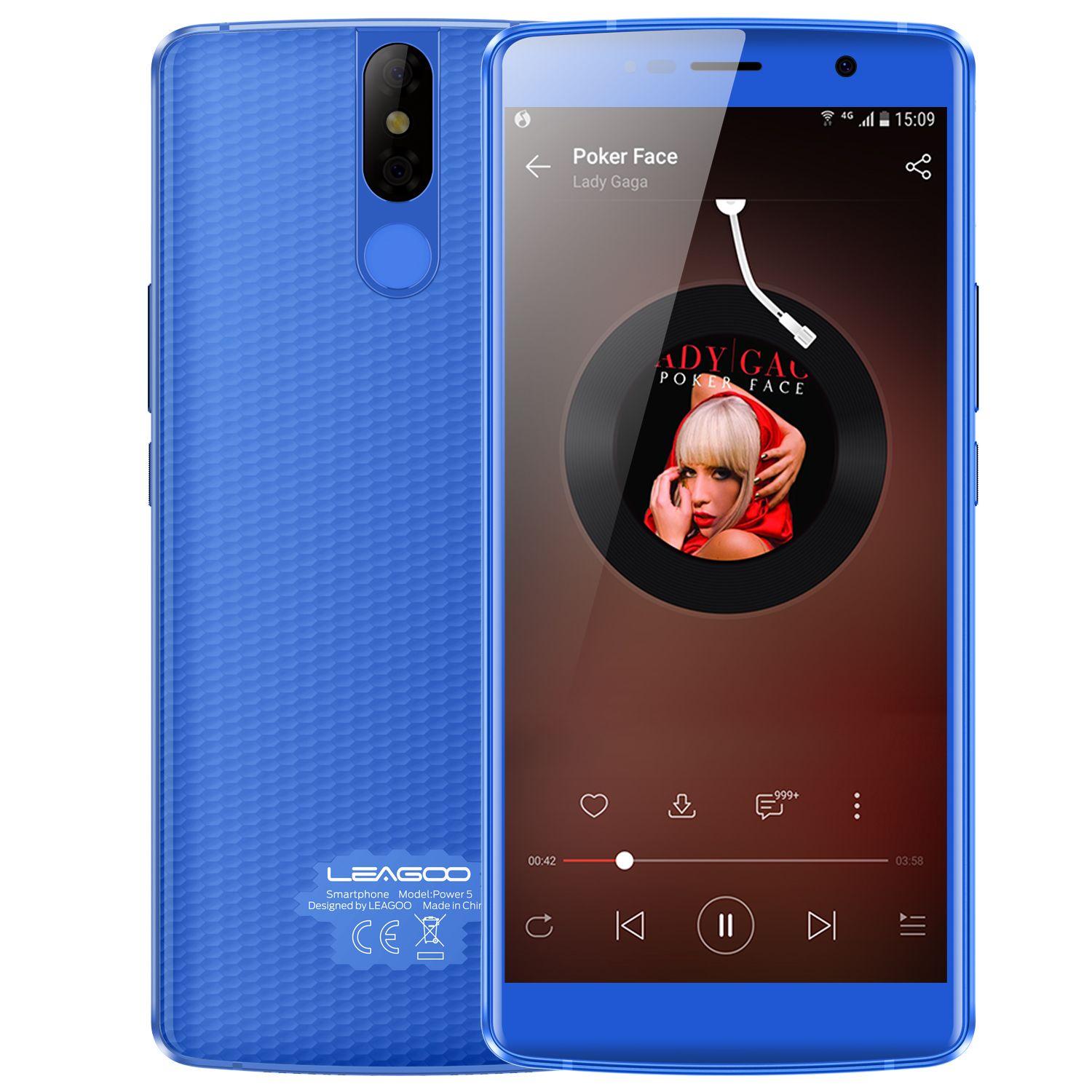 Смартфон Leagoo Power 5, 64 ГБ, синий