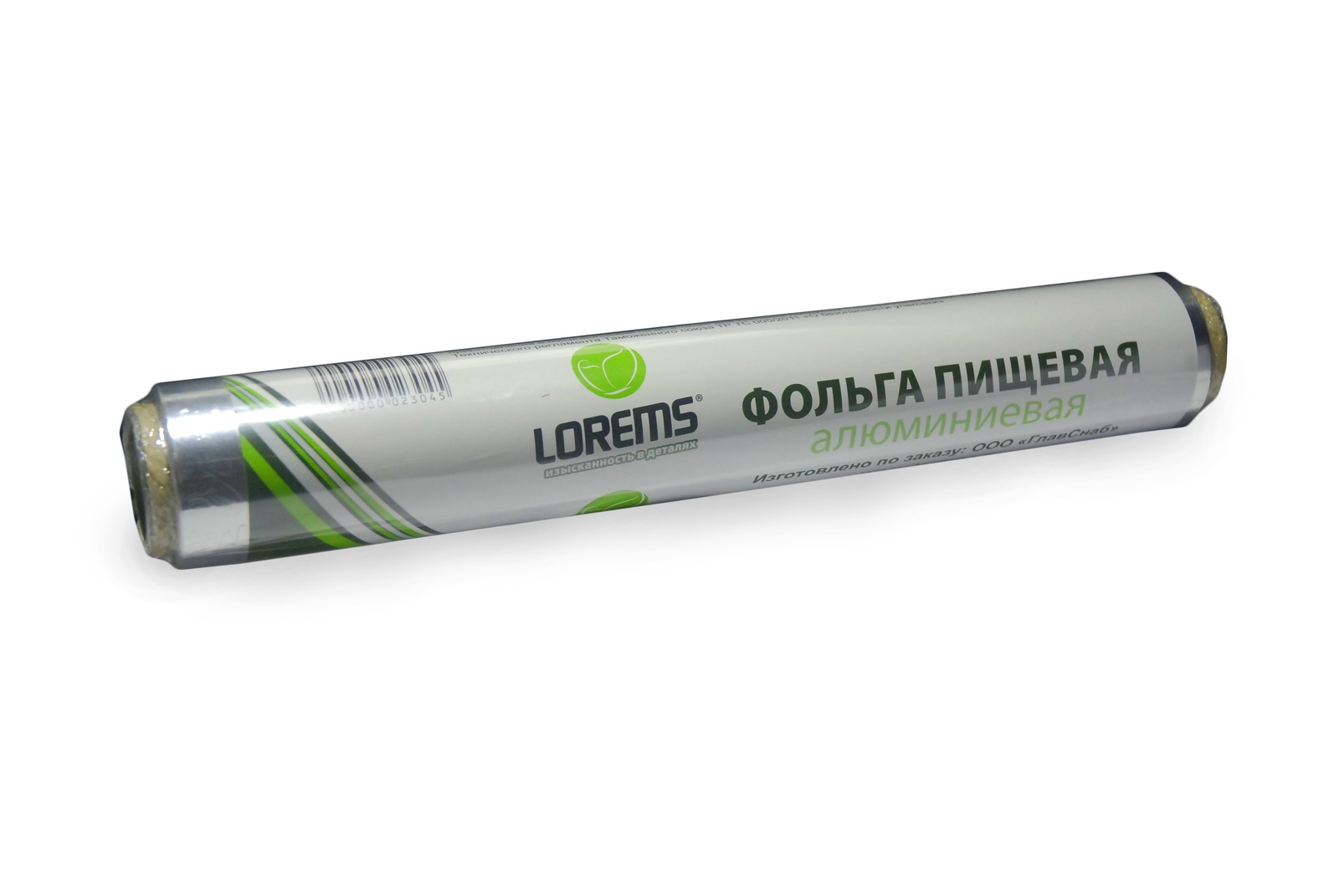 фото Фольга пищевая lorems 9мкм 44см 50м 600гр, серебристый