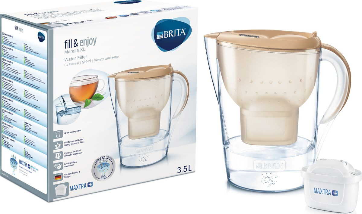 фото Фильтр-кувшин Brita Marella XL, капучино, 3,5 л