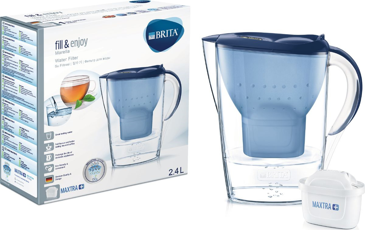 фото Фильтр-кувшин Brita Marella Cool, синий, 2,4 л