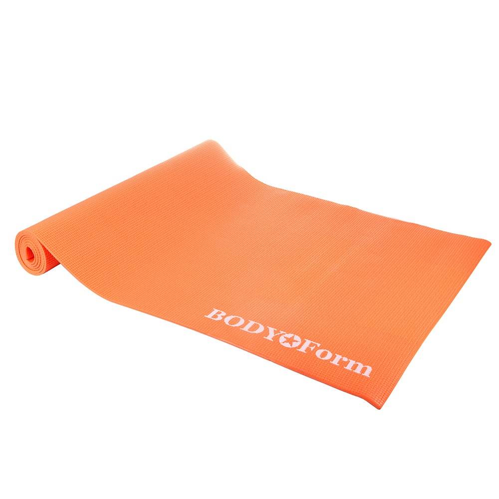 Коврик для йоги и фитнеса BodyForm BF-YM01, оранжевый