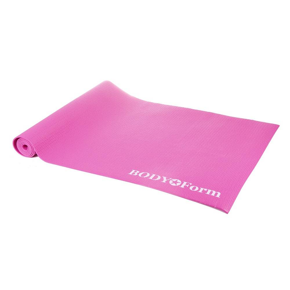 Коврик для йоги и фитнеса BodyForm BF-YM01, розовый