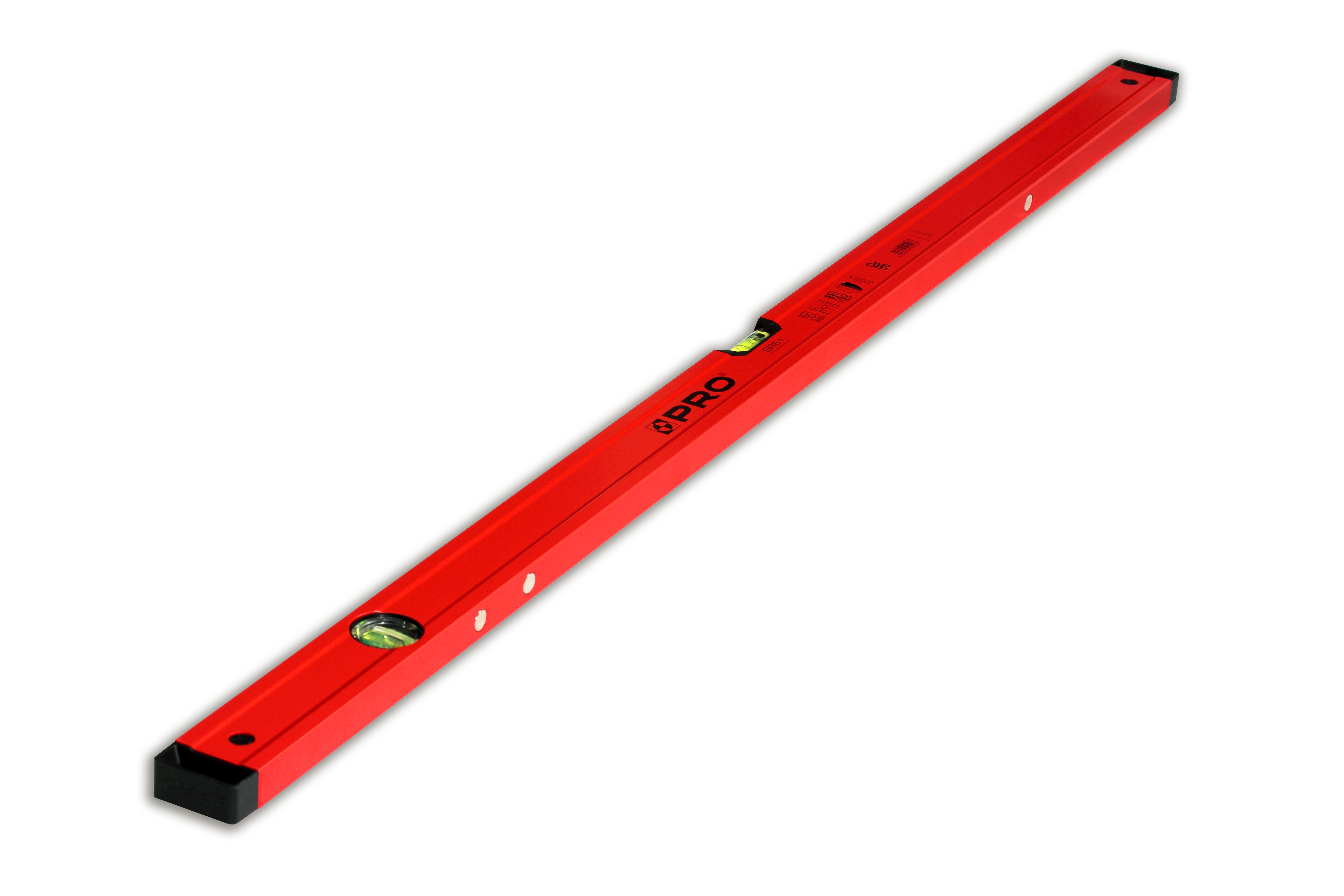 фото Уровень строительный PRO 600, алюминиевый, 3 магнита, 120 см, красный