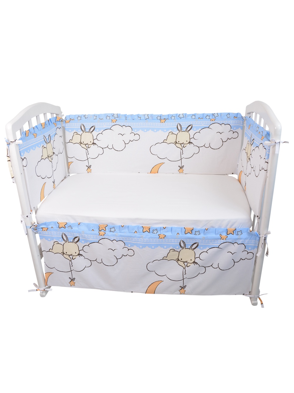 фото Бортик для кроватки  Dream Royal Луняшки, голубой